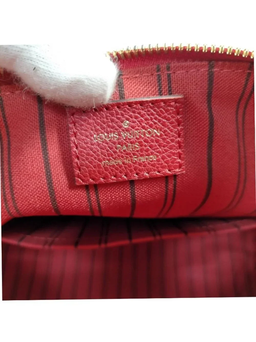 Authentic Louis Vuitton Bastille PM Monogram Empreinte Leather Red Shoulder Bag